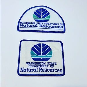 🌲2 Washington State Department Natural Resources Embroidered Patches Outdoors